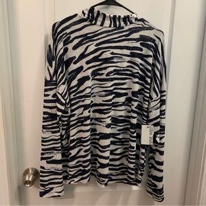 Nine West patterned bow blouse